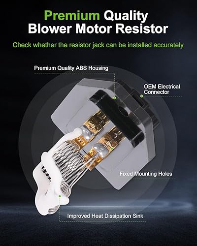 Miniatura 3 de SCITOO Regulador de resistencia del motor del ventilador del ventilador del calentador de aire acondicionado para 1994-2001 para Acura Integra,