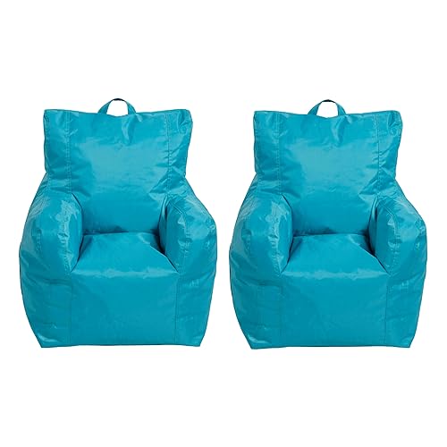 Miniatura 4 de Factory Direct Partners 13303-AQ Cali Little Bear Sack - Puf, tela Oxford recubierta resistente a la suciedad, color aguamarina (paquete de 2)