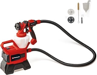 Einhell TE-SY 18/90 Li-Solo Power X-Change Cordless Paint Sprayer (18V, Flow 1000ml/min, Tank 1200ml, Adjustable Airflow/Paint Quantity, with Accessories, Without Battery)