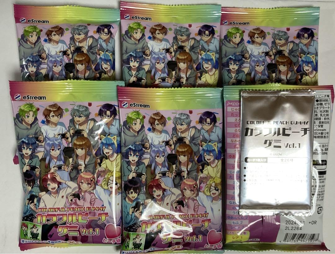 Amazon.co.jp: カラフルピーチ グミ V o I.1 6パック カード付 : おもちゃ