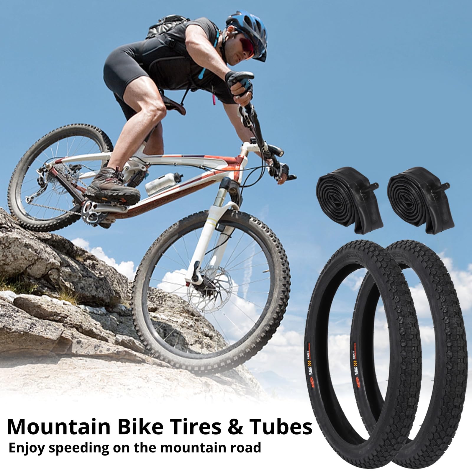 Pneumatico Bicicletta Flame 26 X 3.0 Nero Bianco Bike Tire - Foto 9