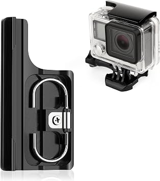 SOONSUN Aluminum Replacement Latch Lock for GoPro Hero 3+ / Hero 4 Housing Durable Rear Snap Buckle Clip
