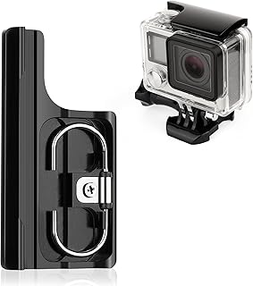 SOONSUN Aluminum Replacement Latch Lock for GoPro Hero 3+ / Hero 4 Housing – Durable Rear Snap Buckle Clip
