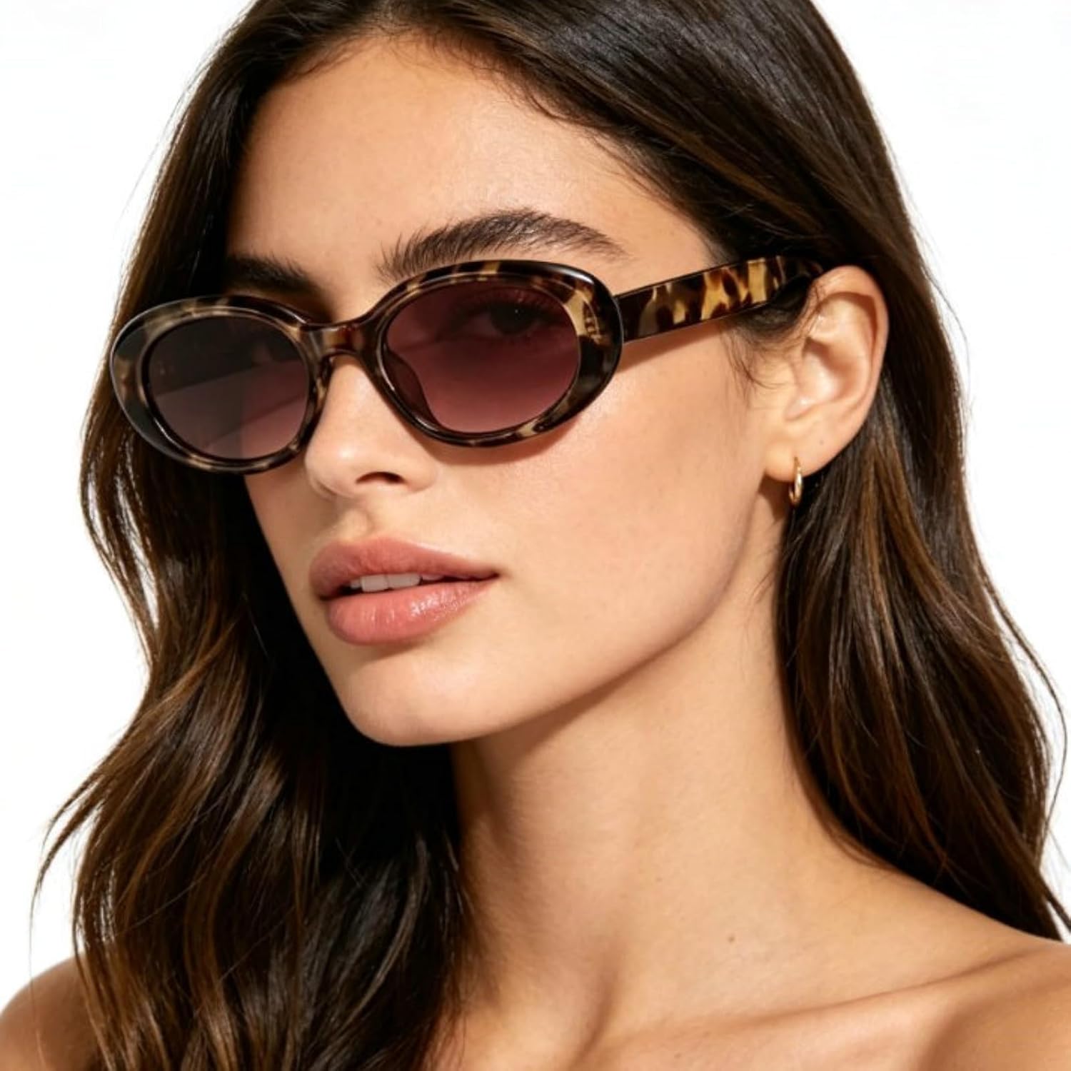 helena Trendy Retro Oval Sunglasses for Women Tiny 90s Classic Small Shades Eyewear UV400 Fashion Vintage Sun Glasses