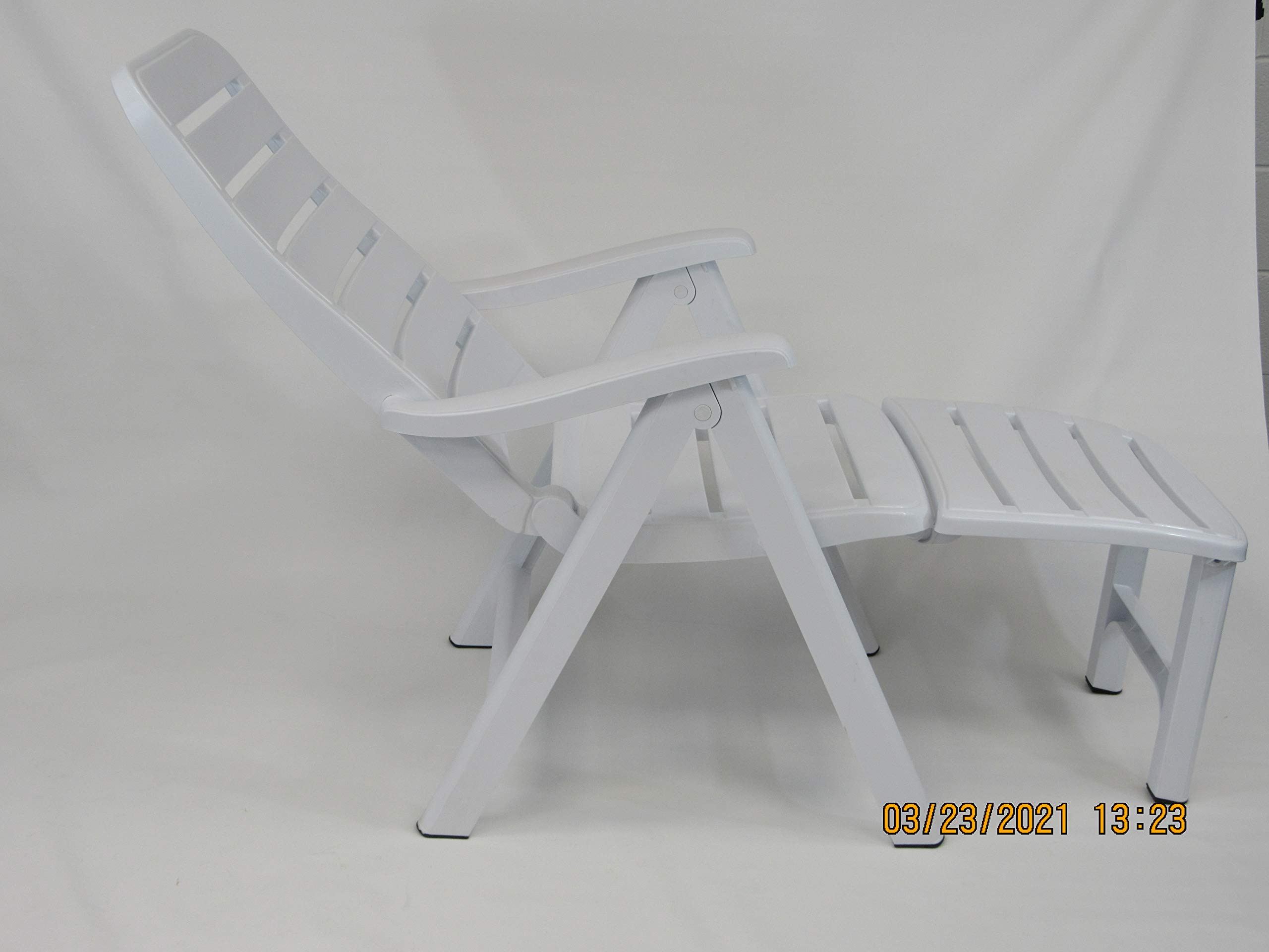 GRAZIOLI 6770/B - Lettino relax "Premiere", in plastica piena, regolabile, resistente alle intemperie