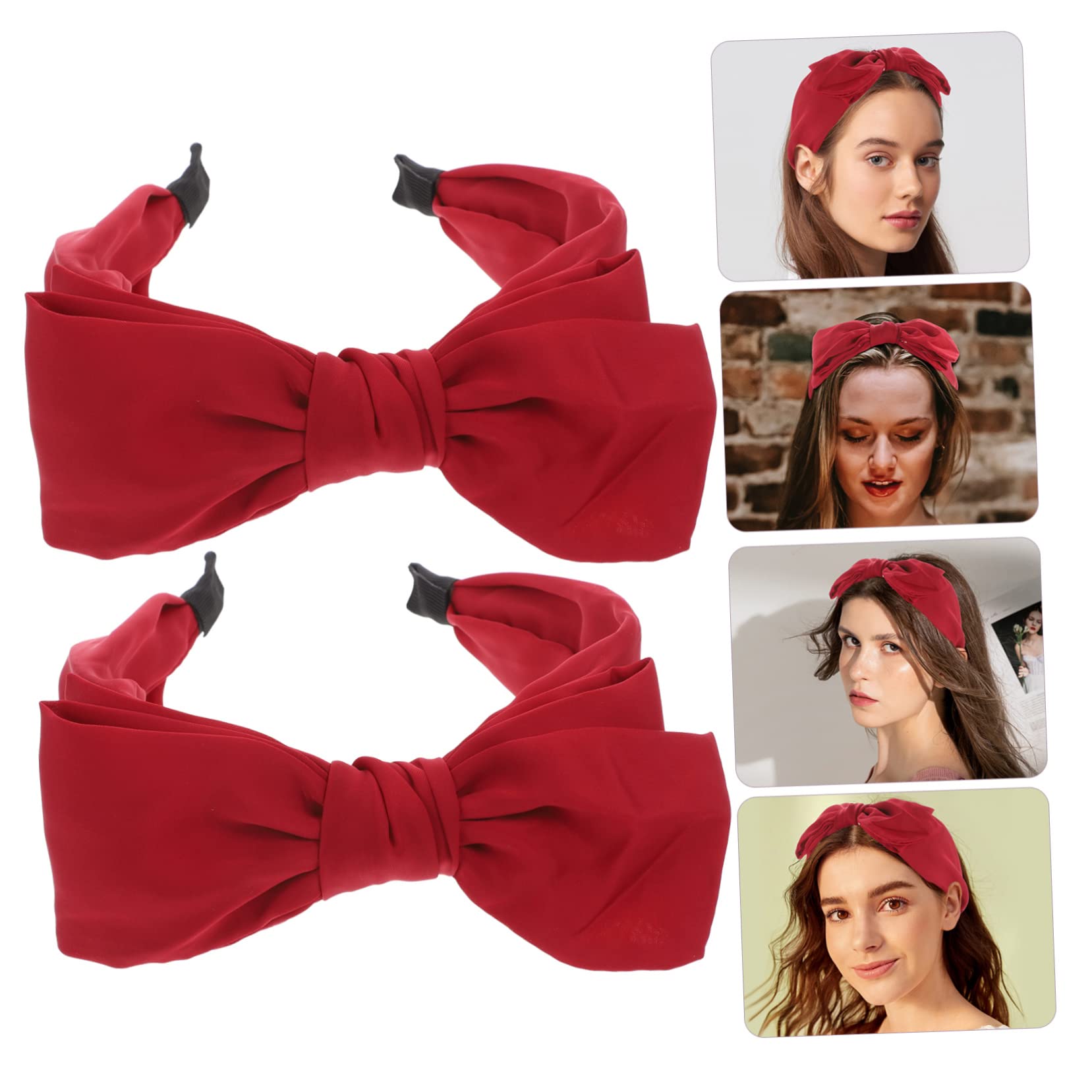 MAGICLULU 3 Juegos De Adornos Para El Cabello Diademas Con Lazo Únicas Para Niñas Para Fiestas De Disfraces Y Celebraciones Navideñas 2 Piezas X 3