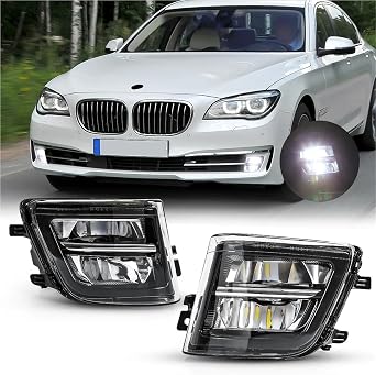 LED Fog Lights Compatible for BMW 7 Series F01 F02 F03 730i 740i 750i 760i Foglamp Car Front Bumper Driving Lights 63177311288 63177311287
