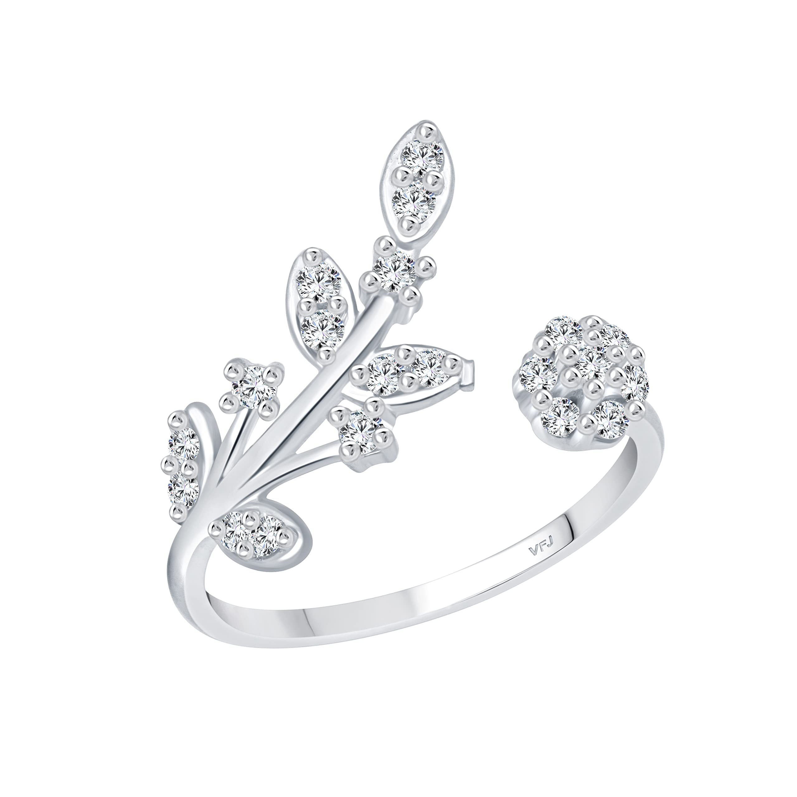 Vighnaharta Gold Plated Alloy adjustable floral Ring for Women and Girls-image-38