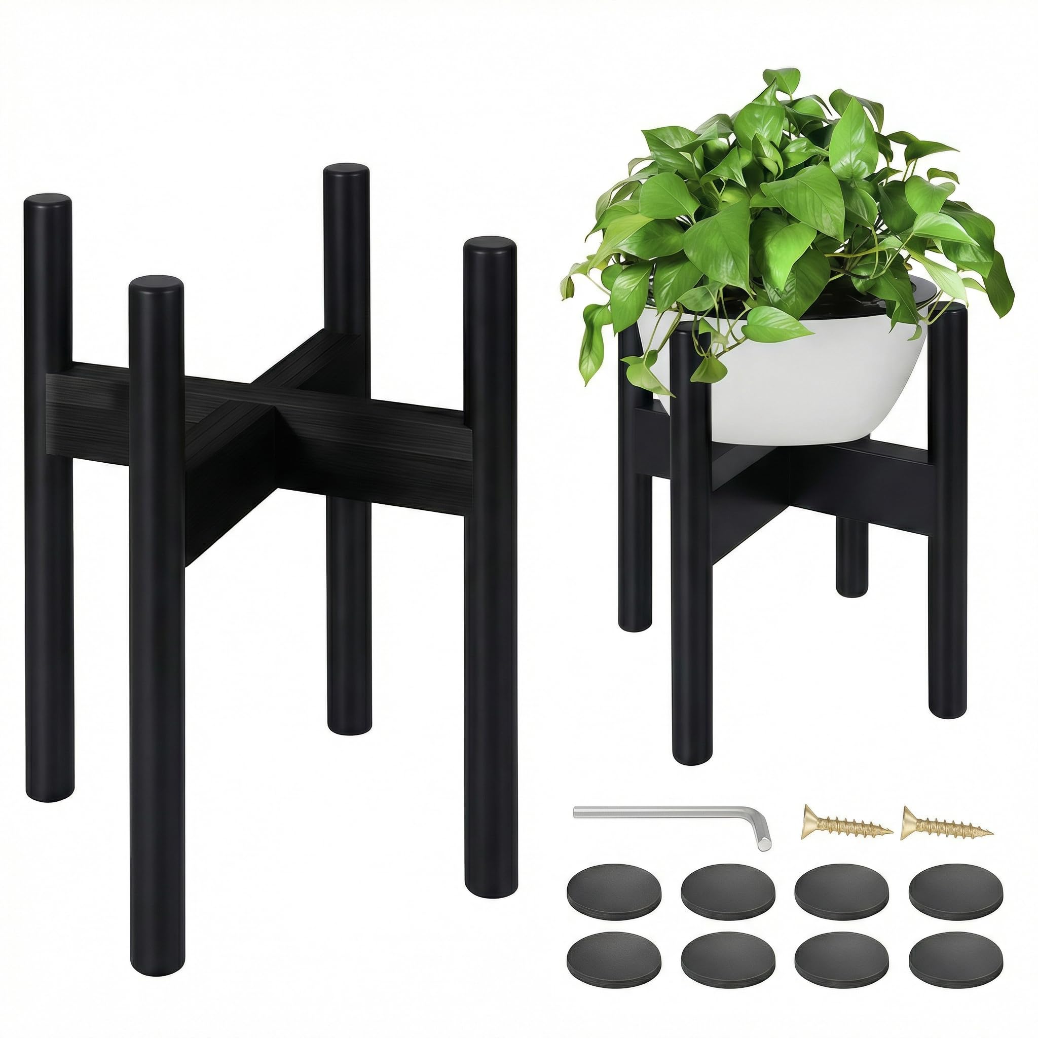 2 Pack Bamboo Plant Stands BESHOF