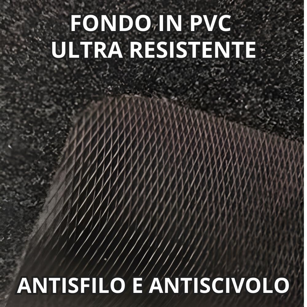 Decoration Antracite - Tappeto Passatoia Antiscivolo Lungo (300x67 cm) Tappetino in Moquette Facilmente Lavabile, Ideale per Passatoia Cucina, Passatoie o Lavello Bagno, Corridoio - Made in Italy