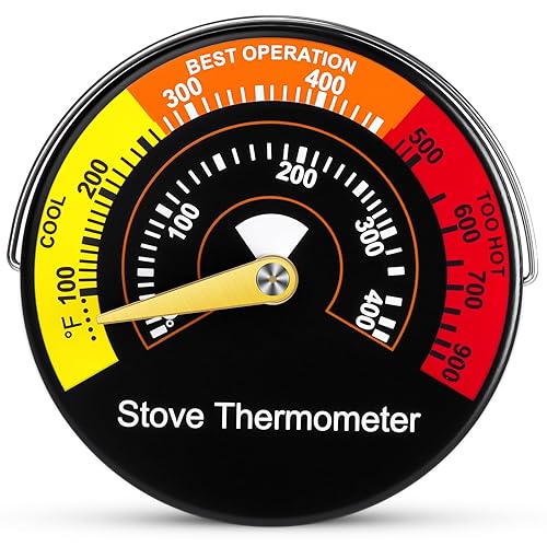 1 termómetro de estufa de leña, estufa magnética de temperatura, accesorios de estufa de leña, estufa de fuego, termómetro para estufas de leña,