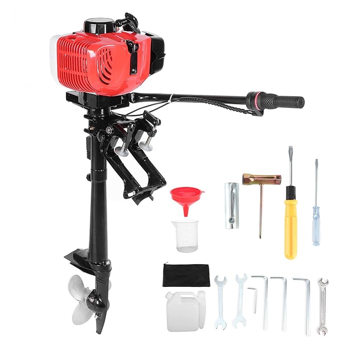 Buy Boat Outboard Motor, 2 Stroke 3.6HP Heavy Duty Boat Engine with Air
