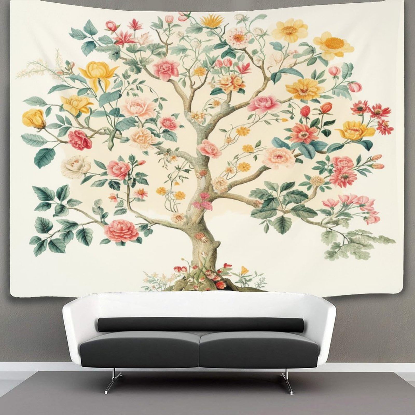 kaiyun 100cmx150cm Tapestry Botanical Drawings Tapestries Plant 3D Printing Wall Hanging Home Decorations