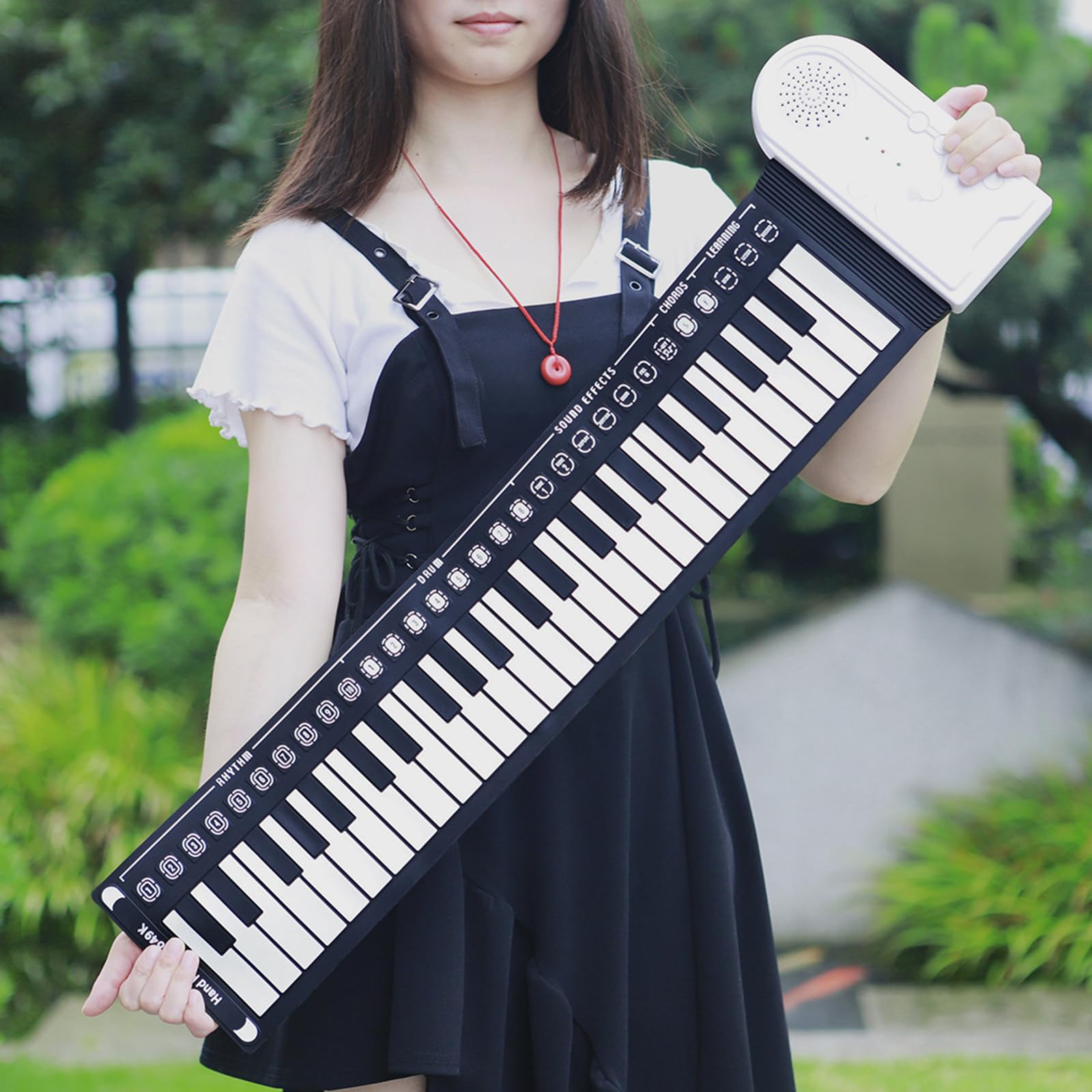 Multifunzionale 49 Pianoforte Pieghevole Portatile Strumento Musicale Elettronico per Principianti Bambino Adulto Pieghevole Portatile Elettron