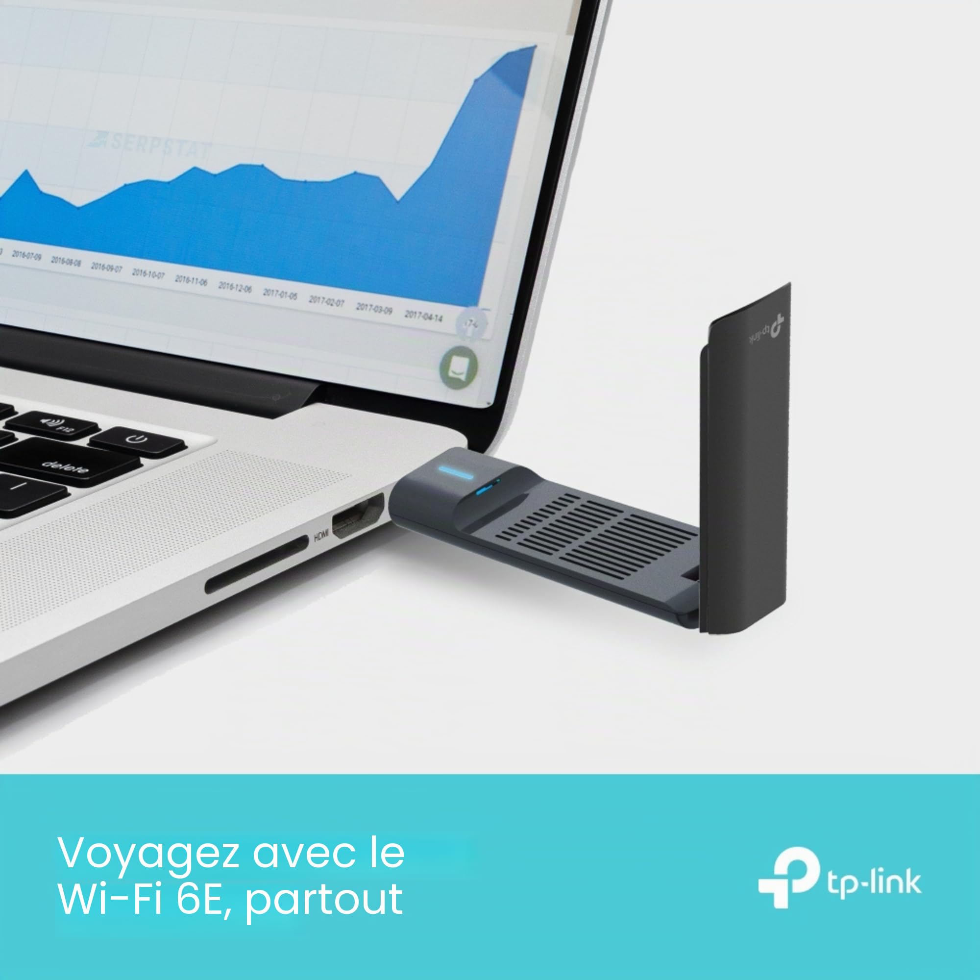 TP-Link Archer TXE70UH AXE5400 WiFi 6E Dongle WiFi tri-bande pour PC, adaptateur WiFi USB pour PC, antennes à gain élevé, dongle WiFi USB 3.0, prise en charge Win10/11, MU-MIMO, OFDMA, couverture plus