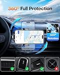 【80 LBS Military-Grade Suction】 Phone Holder Car 3in1 Universal Car Phone Holder Mount Dashboard Windshield Air Vent Handsfree Cell Phone Holder Car for iPhone 16 Pro Max 15 14 Samsung Galaxy