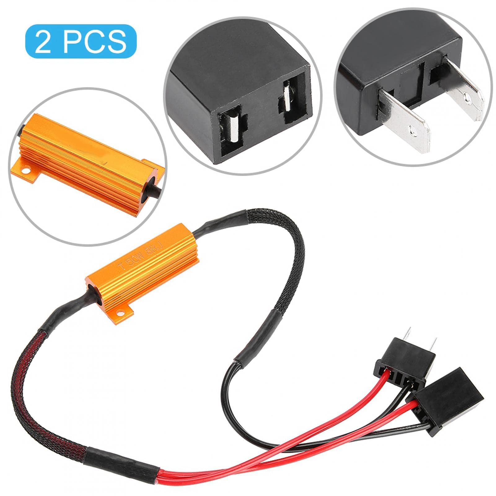 Yctze CANBUS H7 Decoder for LED Headlight Upgrade - s Error s & Flickering, 2PCS Load or Kit Compatible with Most Cars (Black) - Image 3