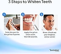 Vista 3 de Swissker by Swissklip ShinePen - Bolígrafo blanqueador de dientes de resultados instantáneos, seguro para esmalte con sabor a menta, fácil de usar