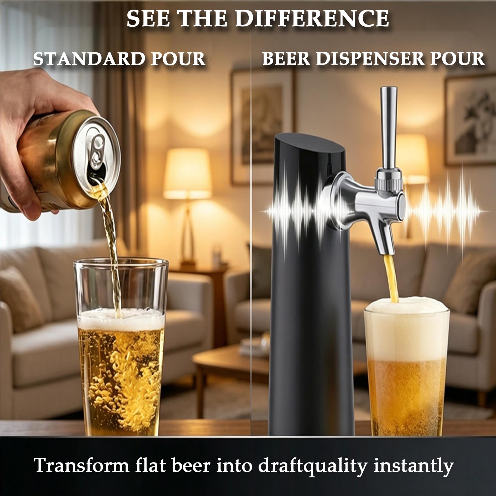 Dispensador De Cerveza espumador de Cerveza para Latas y Botellas máquina de Espuma Ultrafina Tirador de Cerveza para casa dispensador de Cerveza de Barril