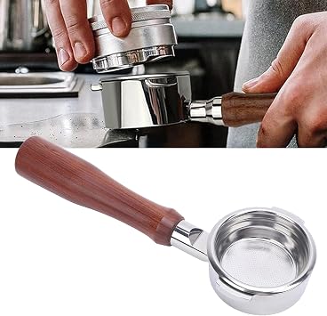 58mm Bottomless Portafilter, Coffee Bottomless Portafilter, Bottomless Handlheld, Observation of Extraction, Aluminum Alloy Bowl, Detachable Design for Expobar Rocket