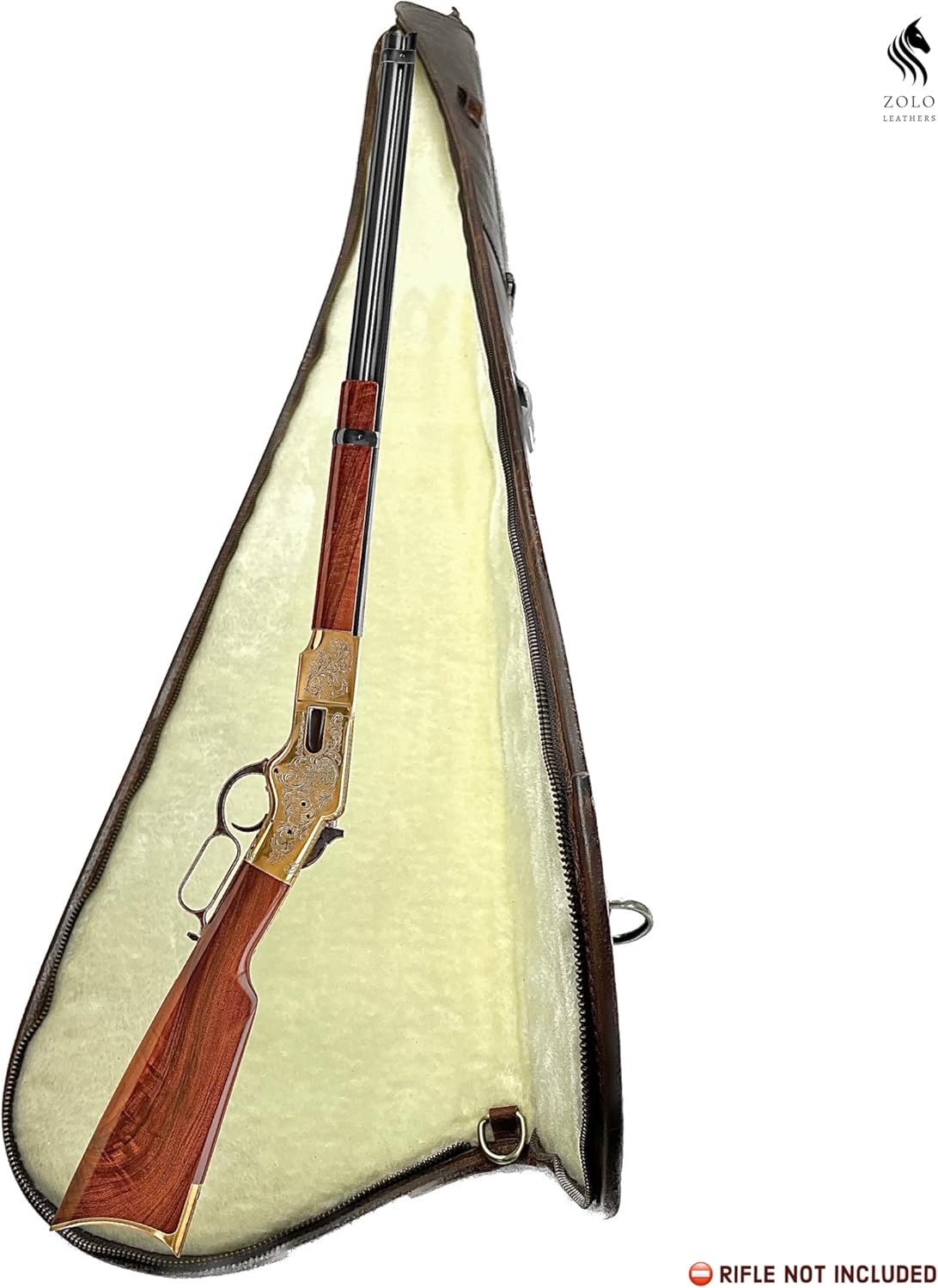 43-Inch Leather Rifle Scabbard – Durable, Secure Storage for Rifles, Shotguns, and Firearms – Protective Case for Hunting & Outdoor Gear