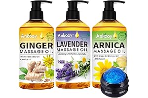 Massage Oil Gift Set - Perfect for Date Nights, Sore Muscles, and Lymphatic Drainage