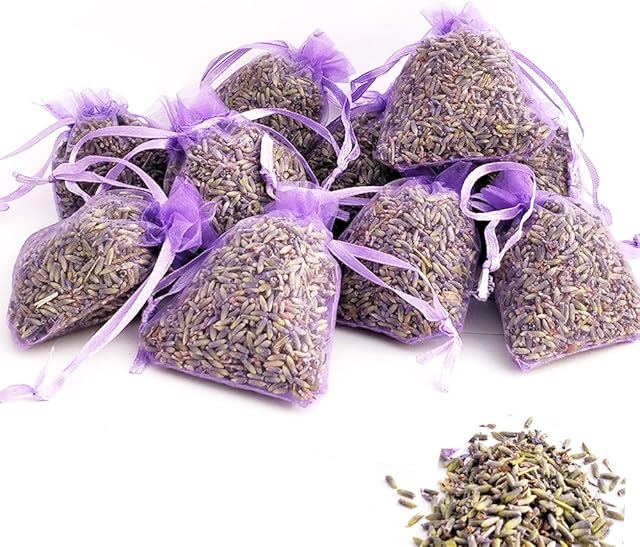 OLILLY 2022 HARVEST - Sachets of Lavender from Provence  0,26 lb (Light Purple, 12 Sachets)