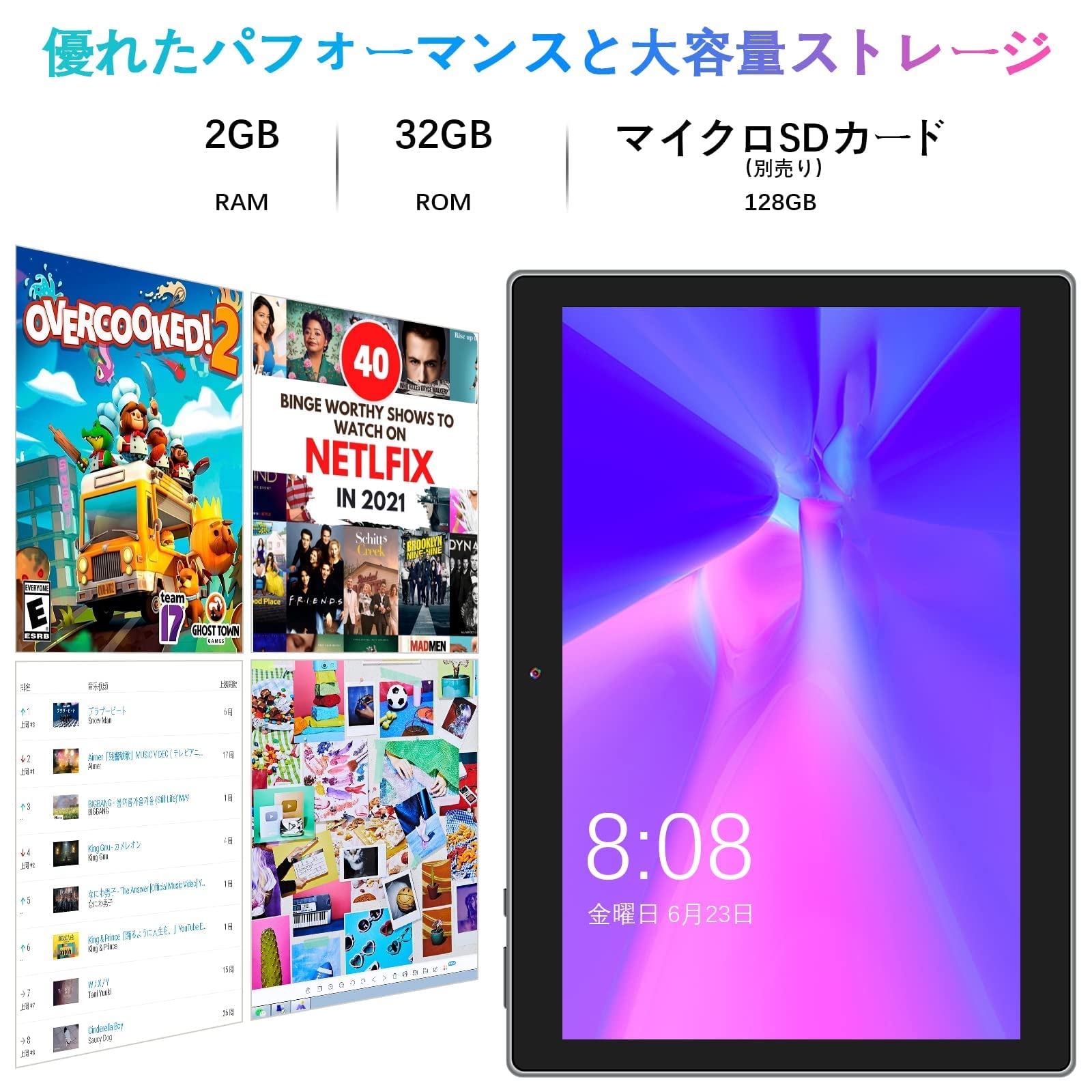 Amazon.co.jp: 【2022 タブレットAndroid 11】タブレット 10
