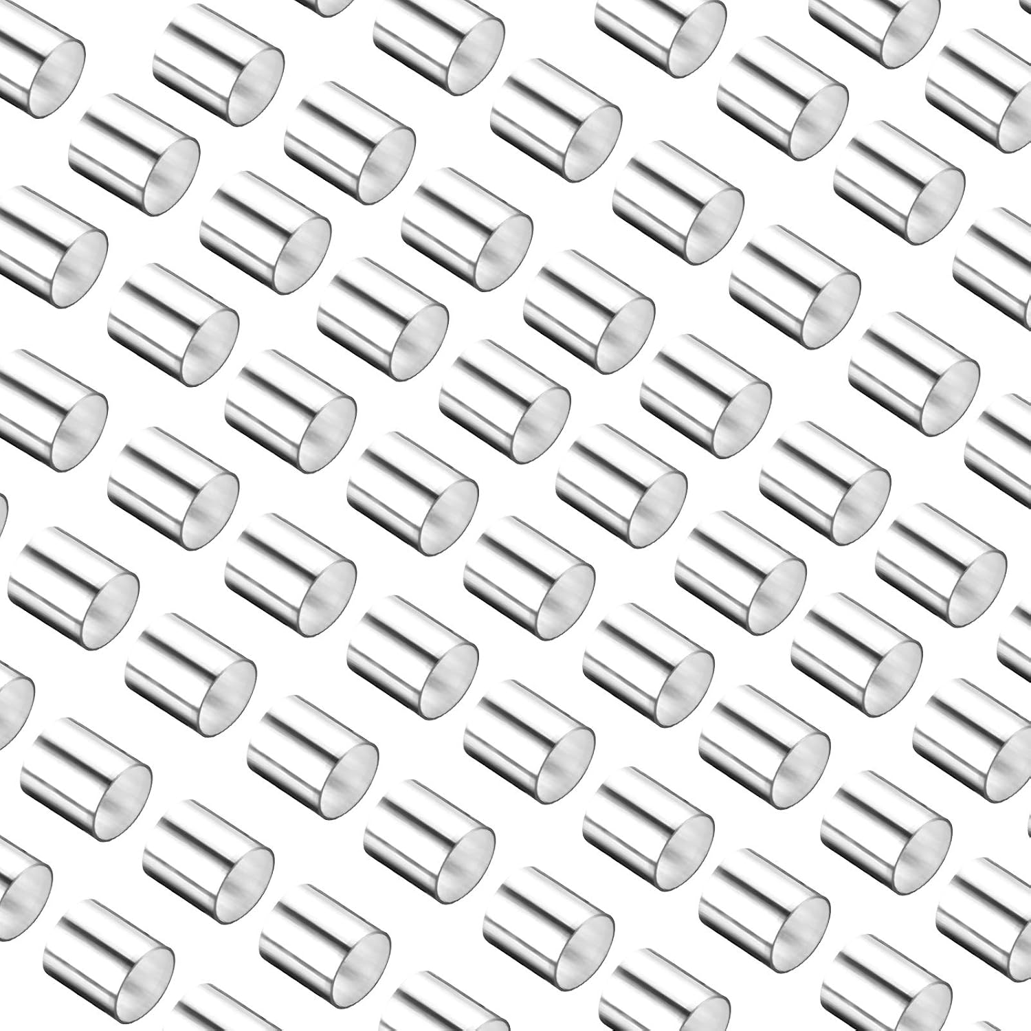 Sterling Copper Crimp Beads 2 mm Tube Beads Jewelry Tube Crimp End Spacer Beads Tiny Stoppers for DIY Jewelry Craft Making (900 Pieces)