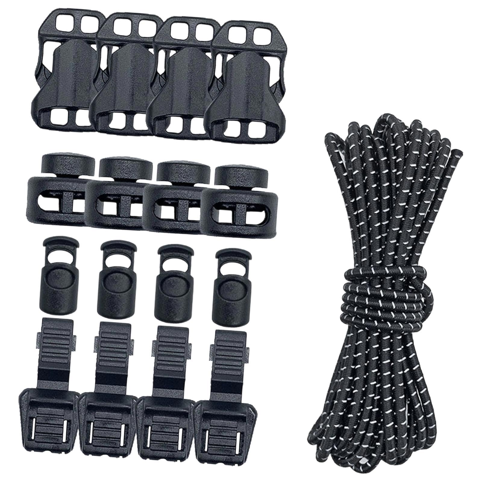 HEAVENGLOW Outdoor Backpack Bungee Cord with 16 Cord Locks for Camping Trekking Fishing Black | Other Camping/Hiking Backpacks | Hiking Backpacks | Camping & Hiking | Outdoor Sports-image-47