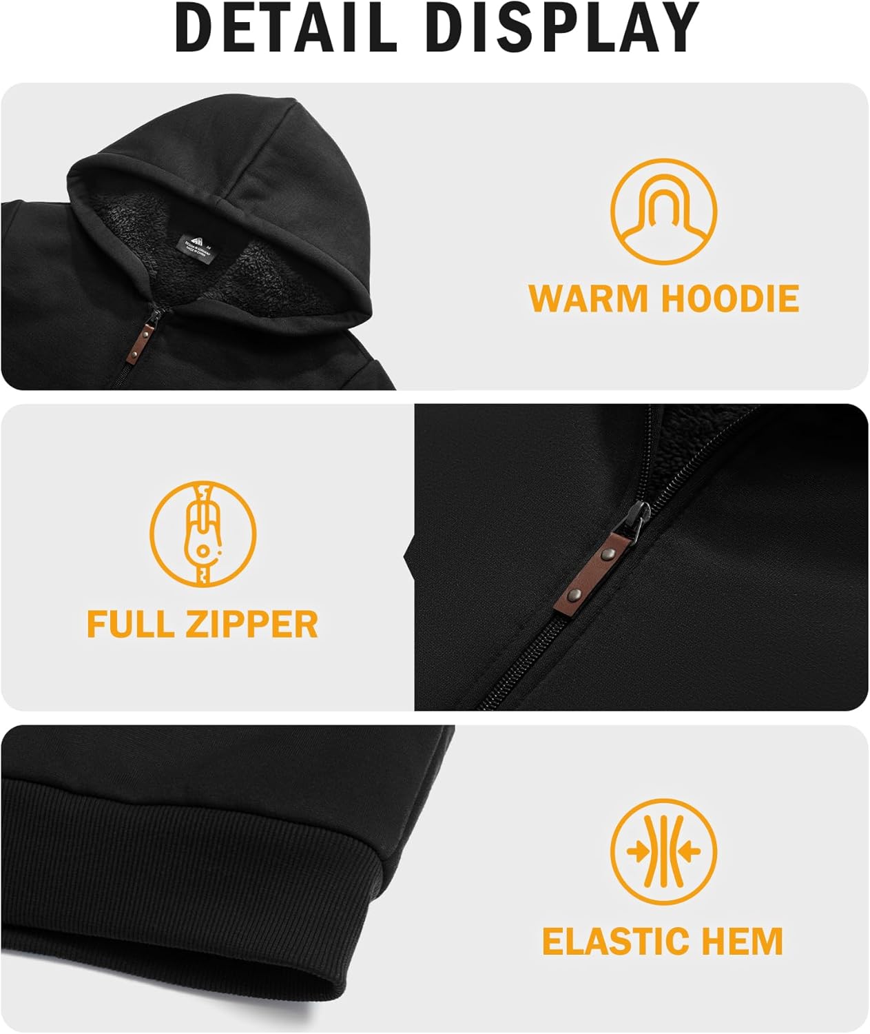 Boys Zip Up Hoodie Kid Fleece Jacket Youth Hooded Sweater Teen Sweatshrit Winter Coats for 6-15 Years - Image 7