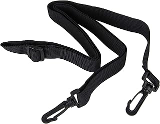 Black Laptop Shoulder Strap, Adjustable Bag Strap Replacement with Metal Swivel Hooks for Luggage Duffel Computer Bags Briefcase (width 25mm)