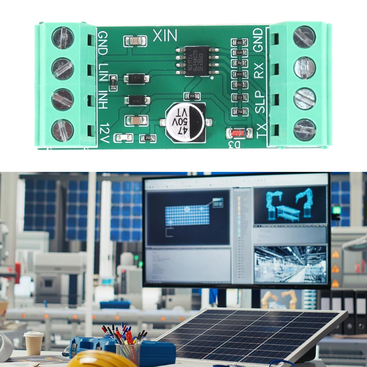 Analizzatore di dati convertitore bus TTL UART-LIN da 1 pezzo TJA1020 K_LINE Scheda transceiver bus dati