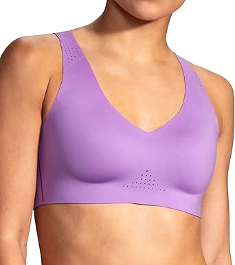 Brooks Dare Cross-Back Zip Bra Magenta/Heliotrope 36DD/E
