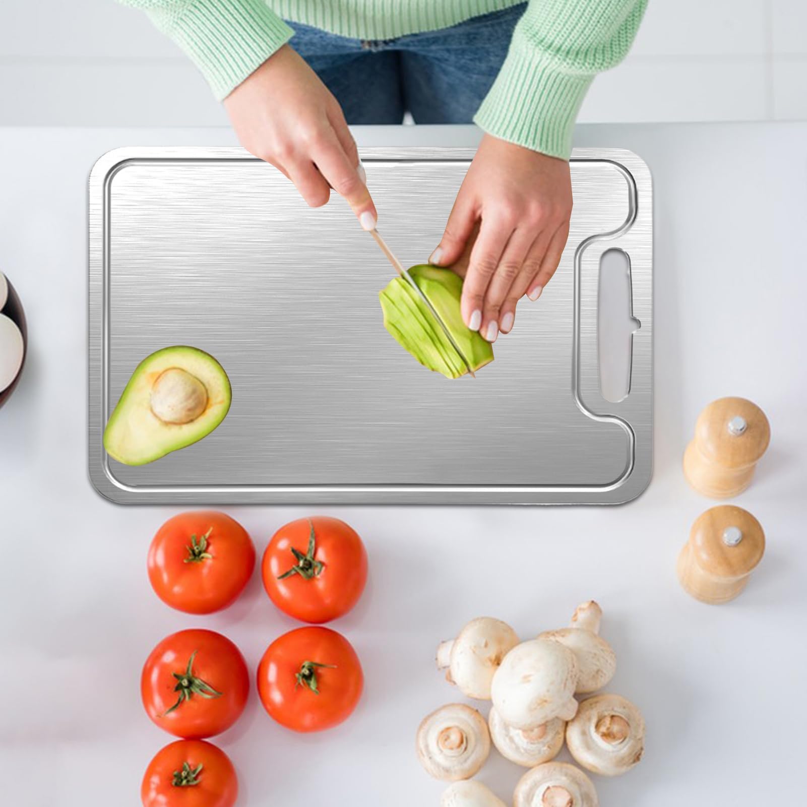 Tagliere da cucina, sicuro e grande per una preparazione versatile dei pasti, strumento di cottura ideale per chef domestici e appassionati di cucina
