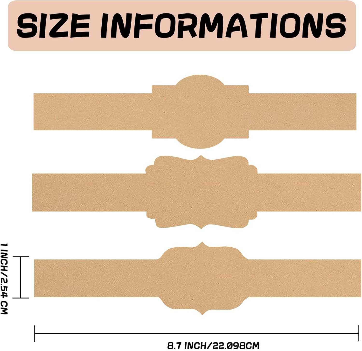 Brown Blank Kraft Soap Labels 120pcs Handmade Soap Wrap Tags Paper Soaps Sleeves Covers Tape for Homemade Soap Packaging Supplies (Without Decoration) - Image 2