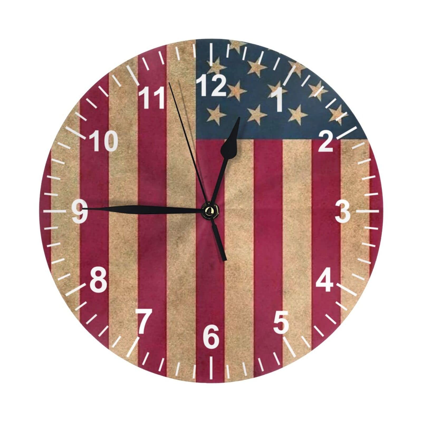 Amazon.co.jp: アメリカ 国旗 星条旗2 掛け時計 壁掛け時計 壁時計