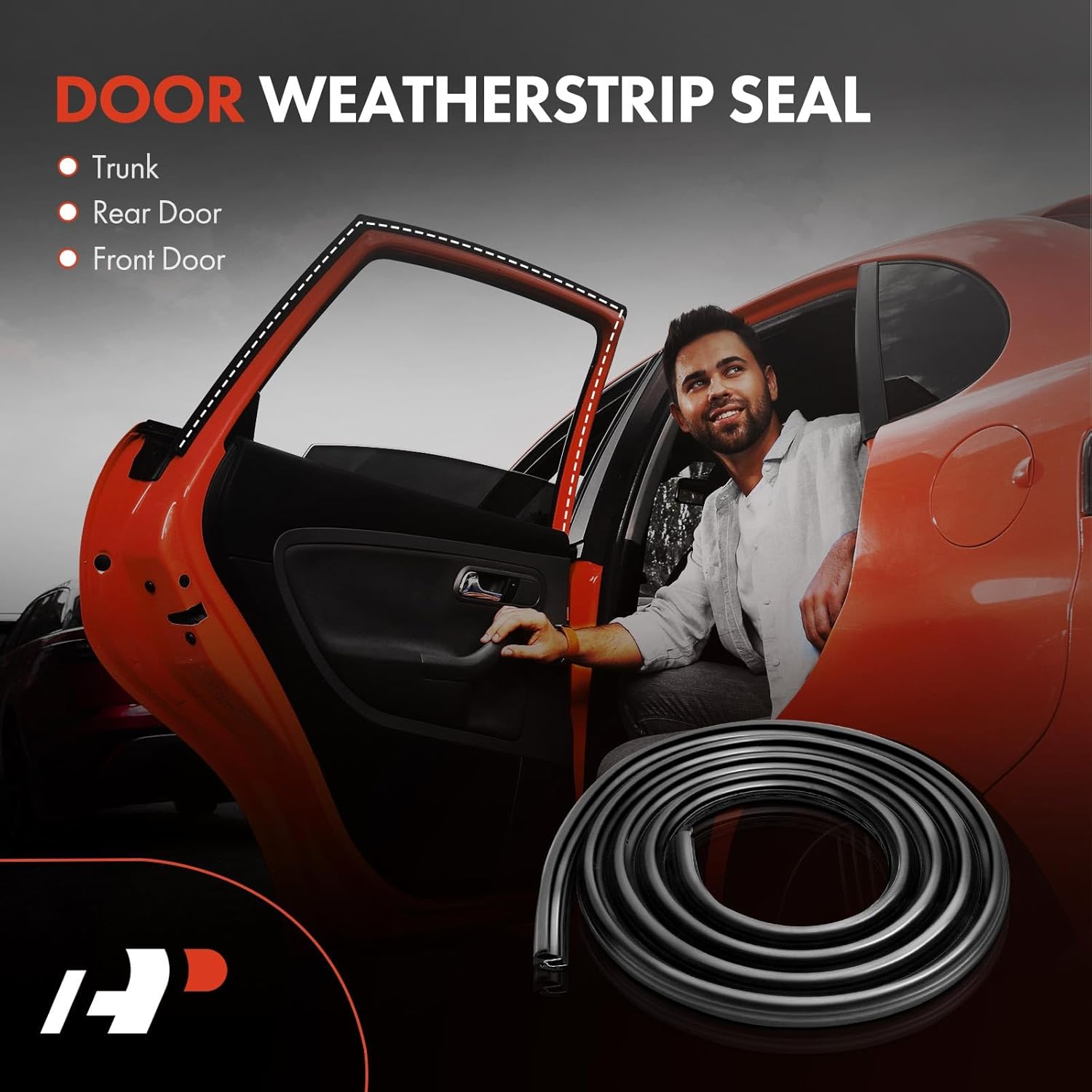 A-Premium 2PCS Left & Right Car Door Weather Stripping Seal Strips Compatible with Pontiac Grand Prix 1981-1987 & Chevrolet Monte Carlo 1978-1988