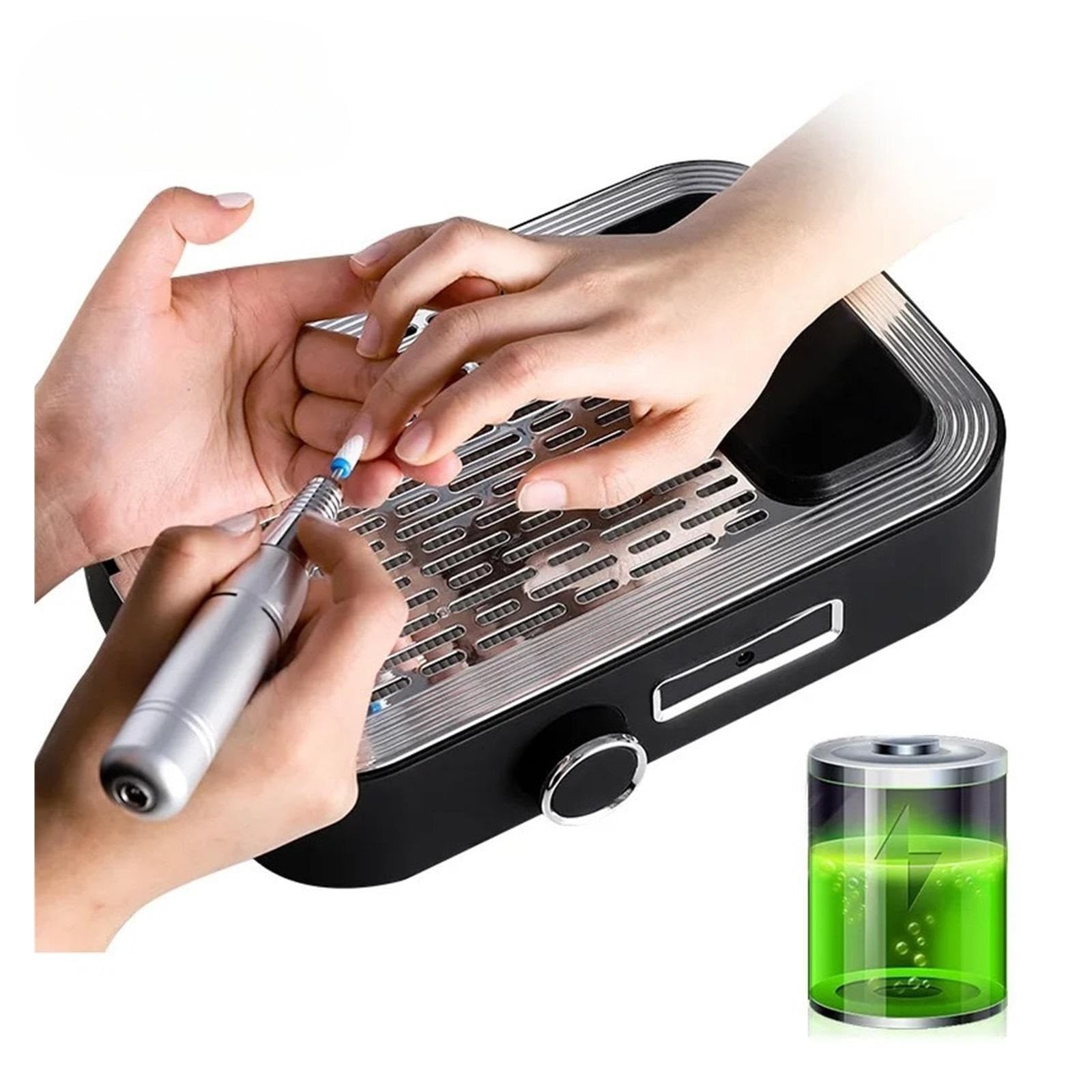 Aspirapolvere per Trapano per Unghie, Filtro Lavabile, aspirapolvere a Basso Rumore, estrattore, Strumenti per Salone di Manicure, Ventola di Scarico da Tavolo ad Alta Potenza da 80 W