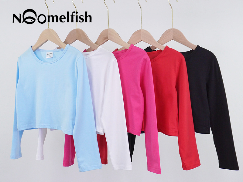 Amazon.com: Noomelfish Girls Long Sleeve Crop Tops Kids Cute Dance