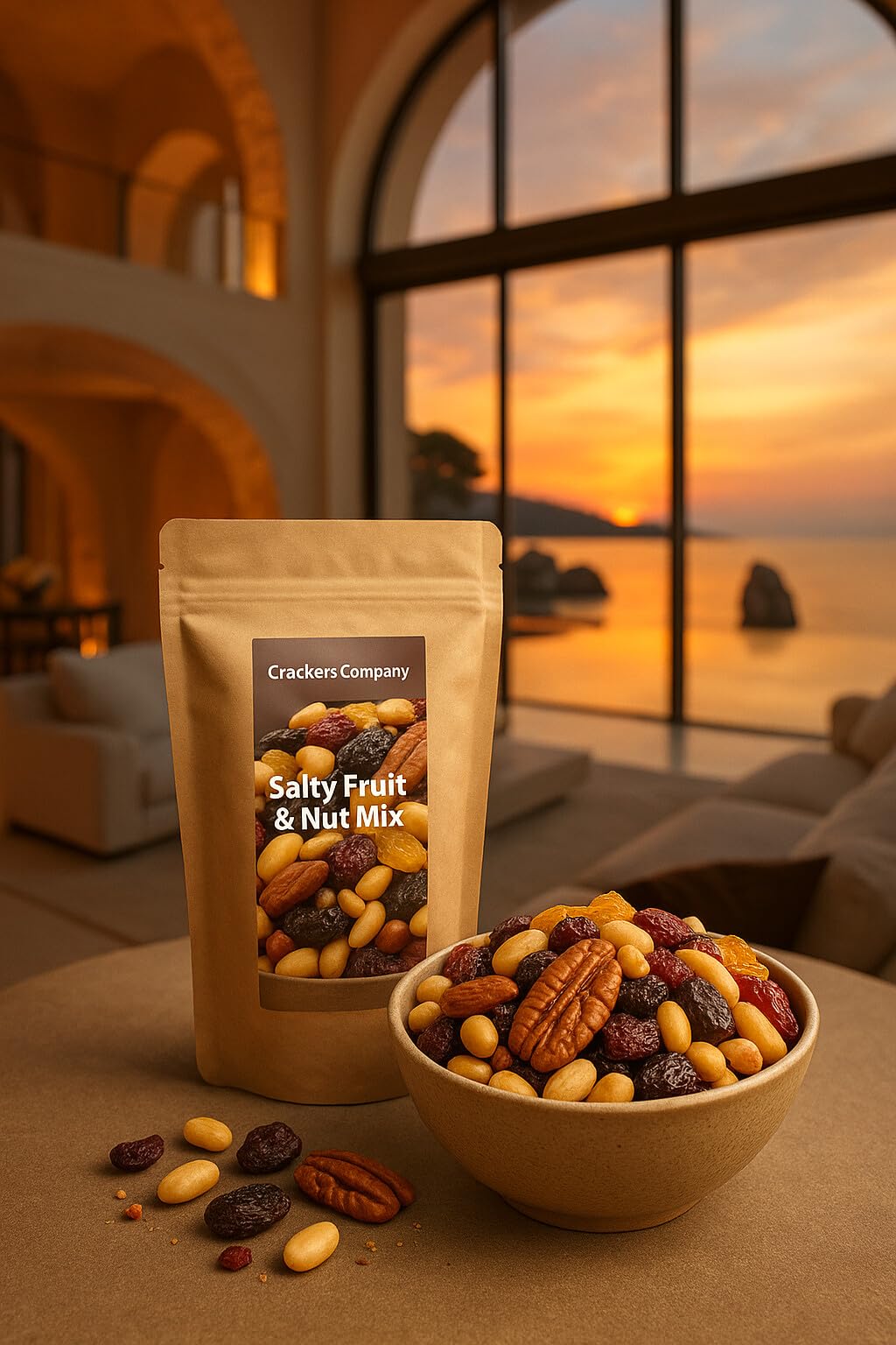 Salzige Frucht-Nuss-Mischung 3 kg – Nusskern- & Trockenfruchtmischung von CrackersCompany