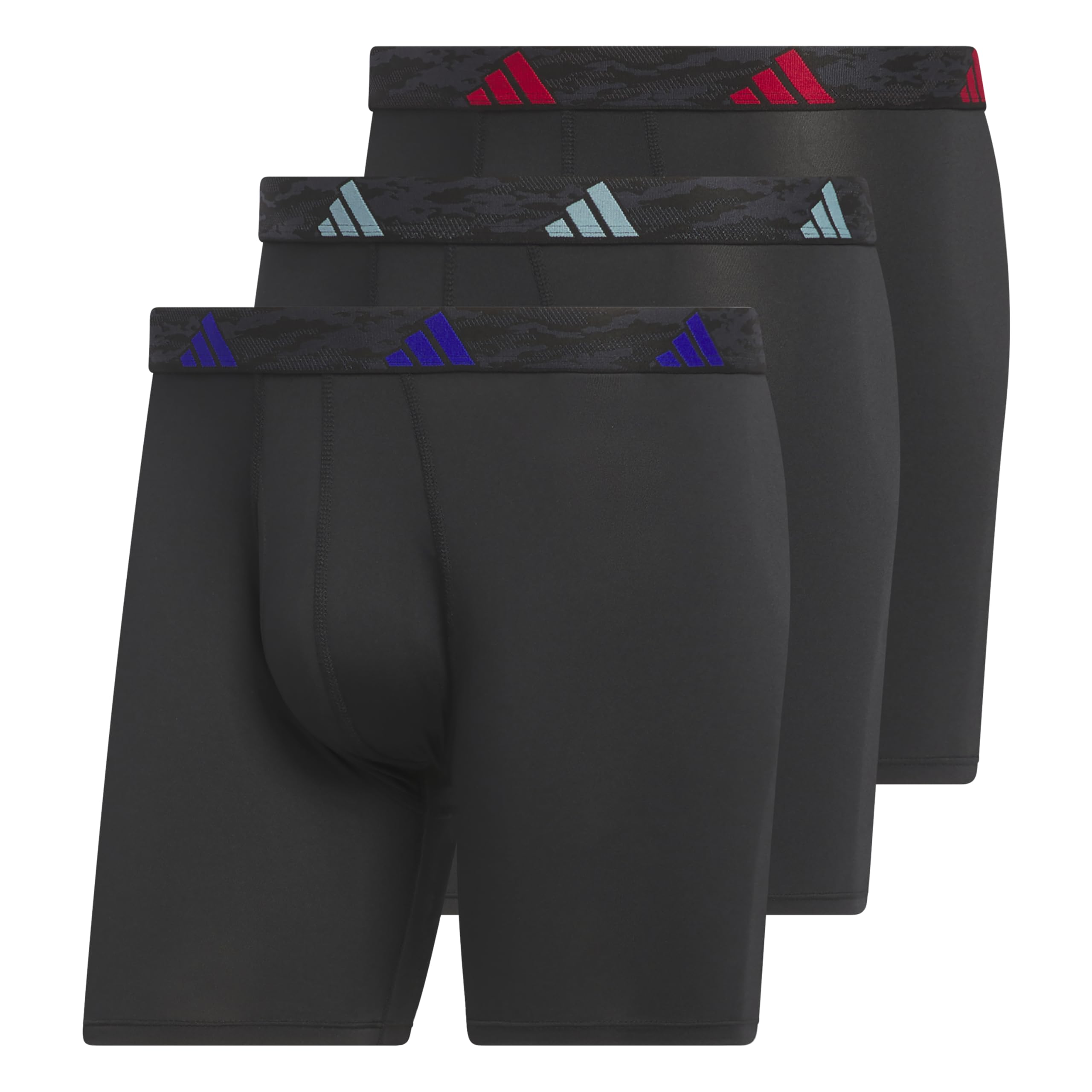 adidas Men's Microfiber 3-Pack Boxer Brief, Performance Boxer Briefs  Underwear Pack for Men