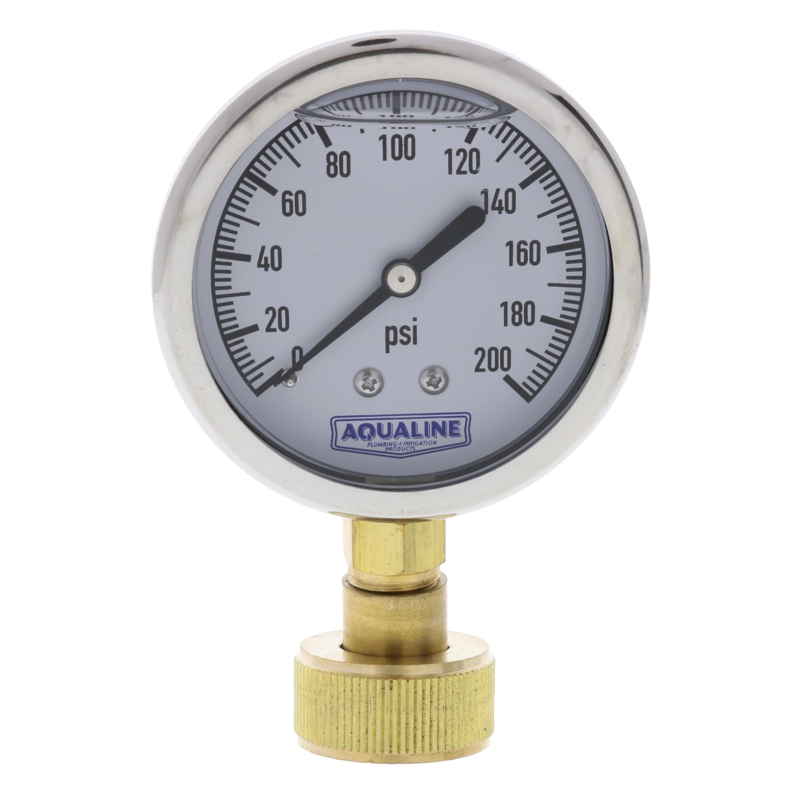 AQUALINE 0-200 PSI Pressure Gauge - Type : Liquid