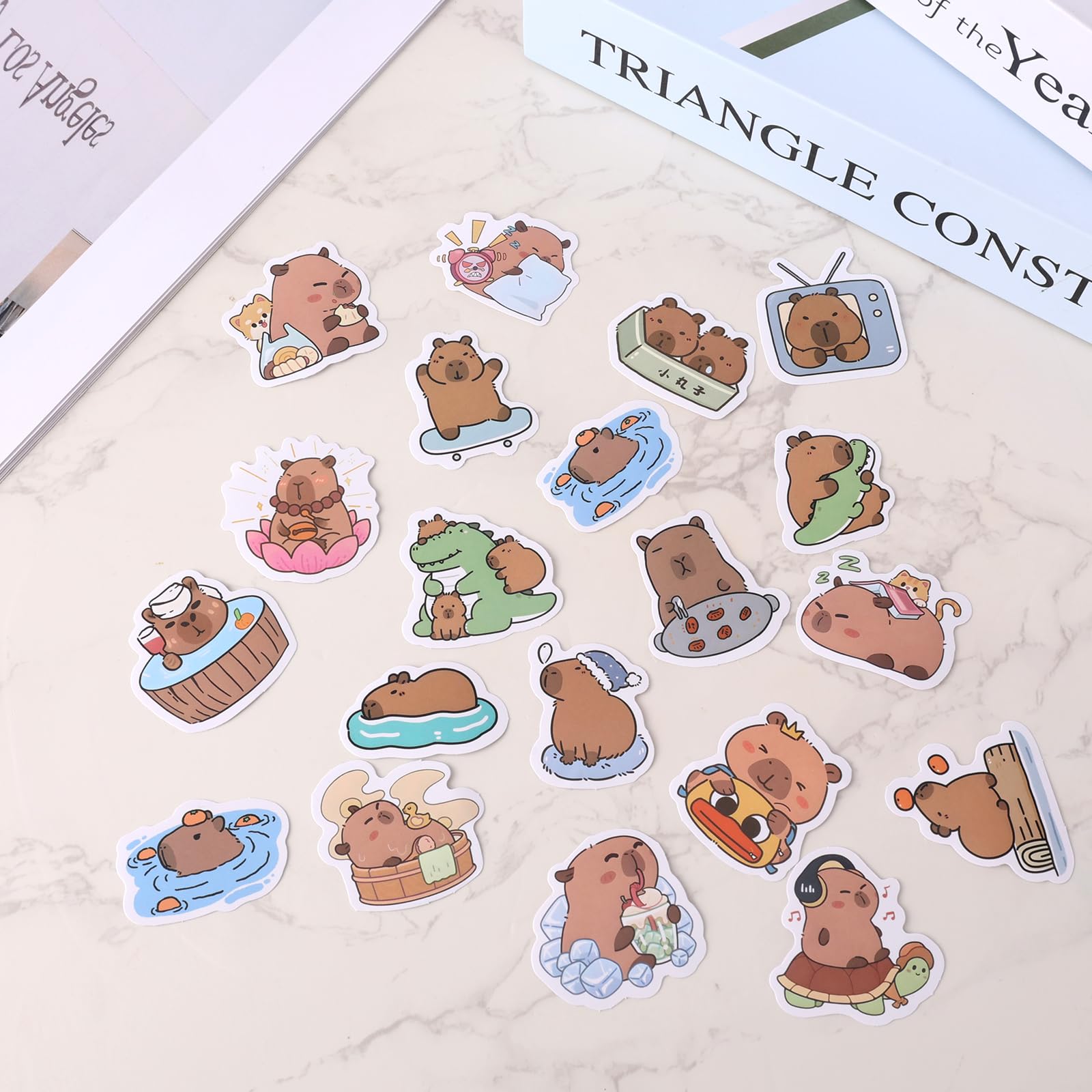 Evadollina Capybara Sticker, 100 Pièces Autocollants Mignons, Capybara, Choses Mignonnes, Autocollants, pour Livres, Ordinateurs Portables, Gourdes, Cadeaux de Noël, Gourdes Evadollina Capybara Sticker, 100 Pièces Autocollants Mignons, Capybara, Choses Mignonnes, Autocollants, pour Livres, Ordinateurs Portables, Gourdes, Cadeaux de Noël, Gourdes