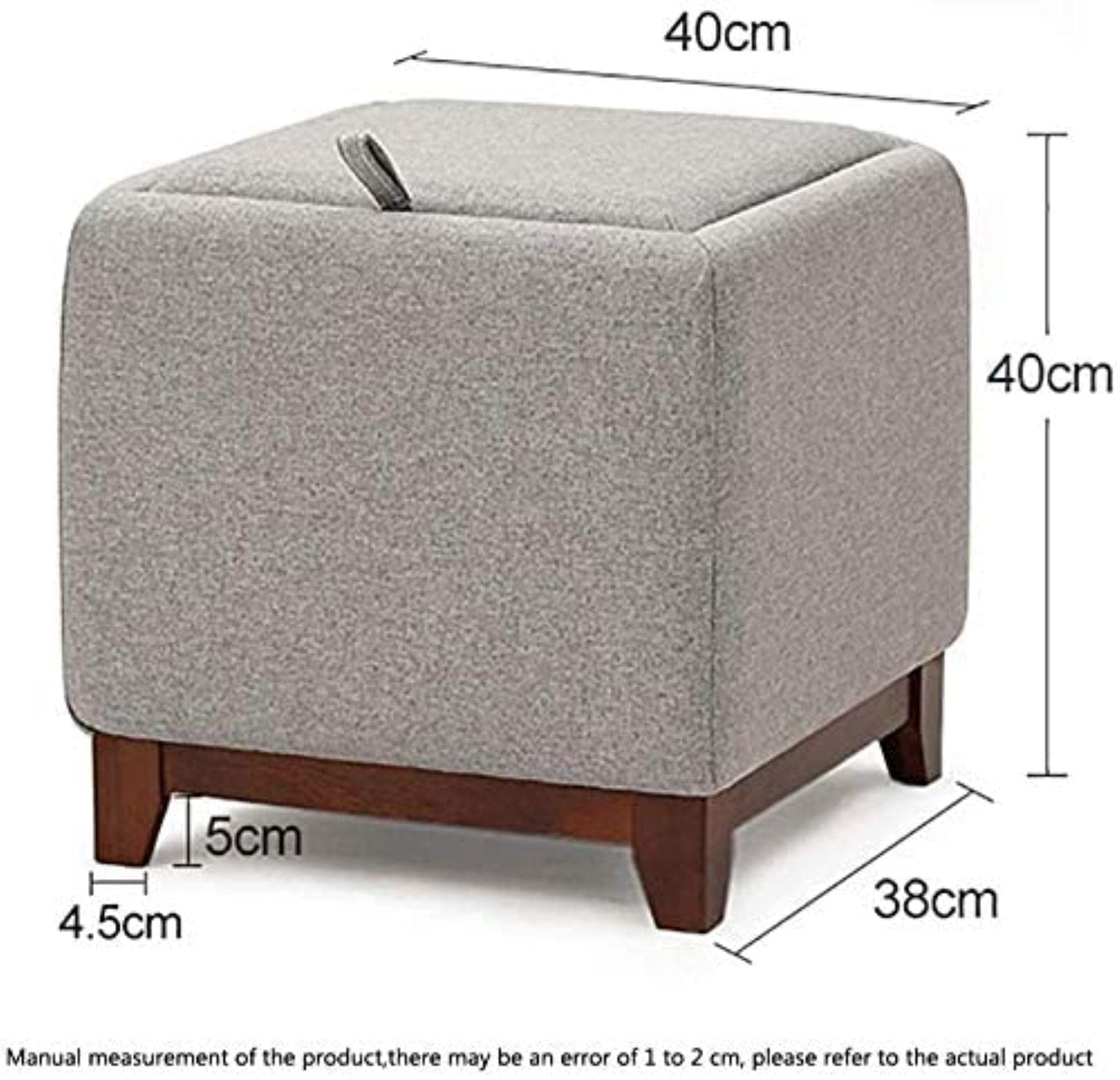 美品　布製スツール　フットレスト Amazon｜布張りフットスツール オットマン ファブリック収納トレイ