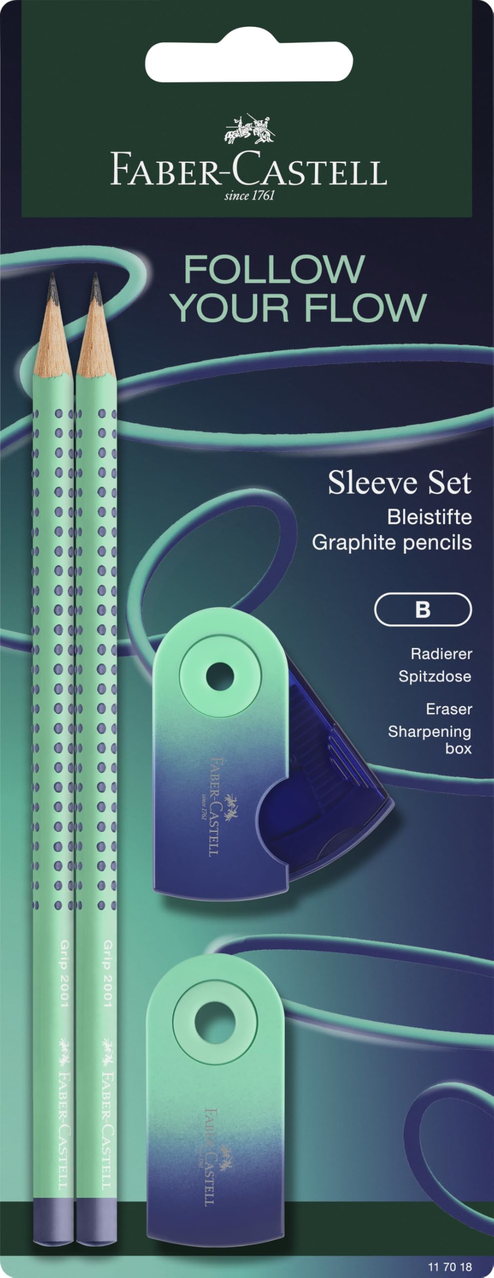 Faber-Castell - Flow Edition Buzzing Blue 4-Piece Writing Set