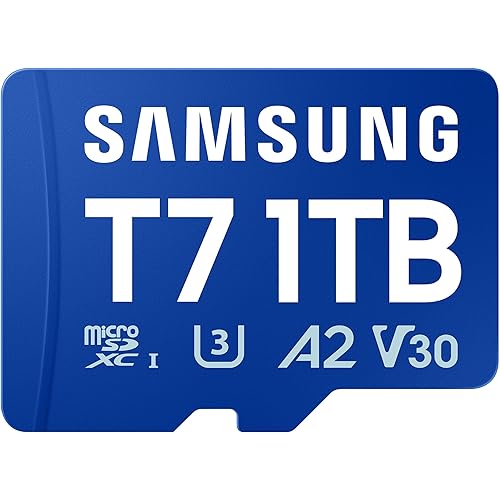 Samsung microSDXC T7 1TB, Transfer Speeds Up to 170 MB/s, Made for Casual Gamers, Amateur Creators, & Everyday Users (MB-MB1T0T/AM)