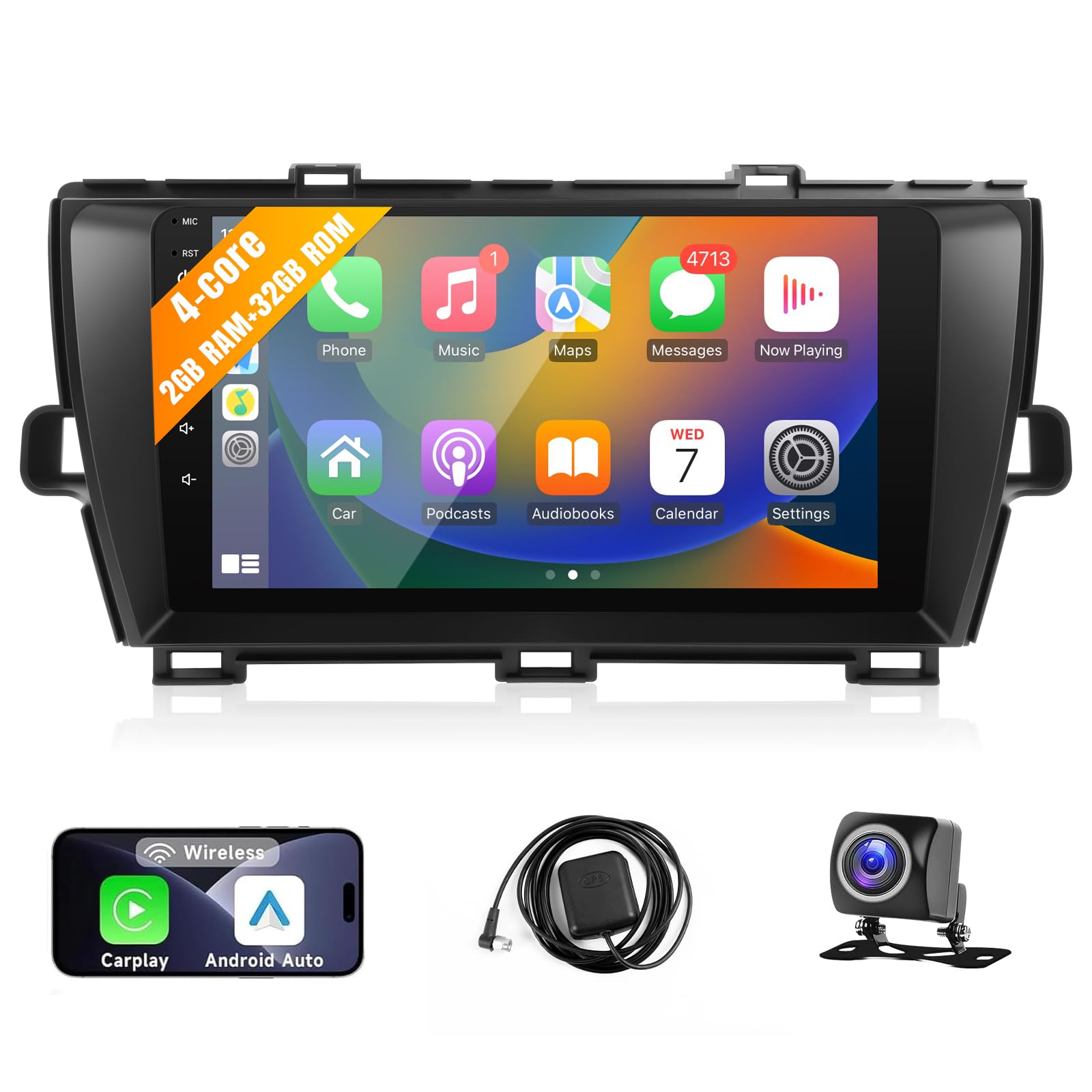 Photo 1 of Leadfan Car Stereo for Toyota Prius 2010-2015 Wireless Carplay Android Auto