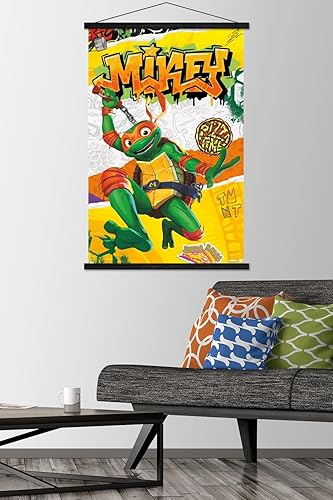 Miniatura 2 de Trends International Teenage Mutant Ninja Turtles Mutant Mayhem - Póster de pared de Miguel Ángel, 22.37 x 34.00 pulgadas, paquete de impresión
