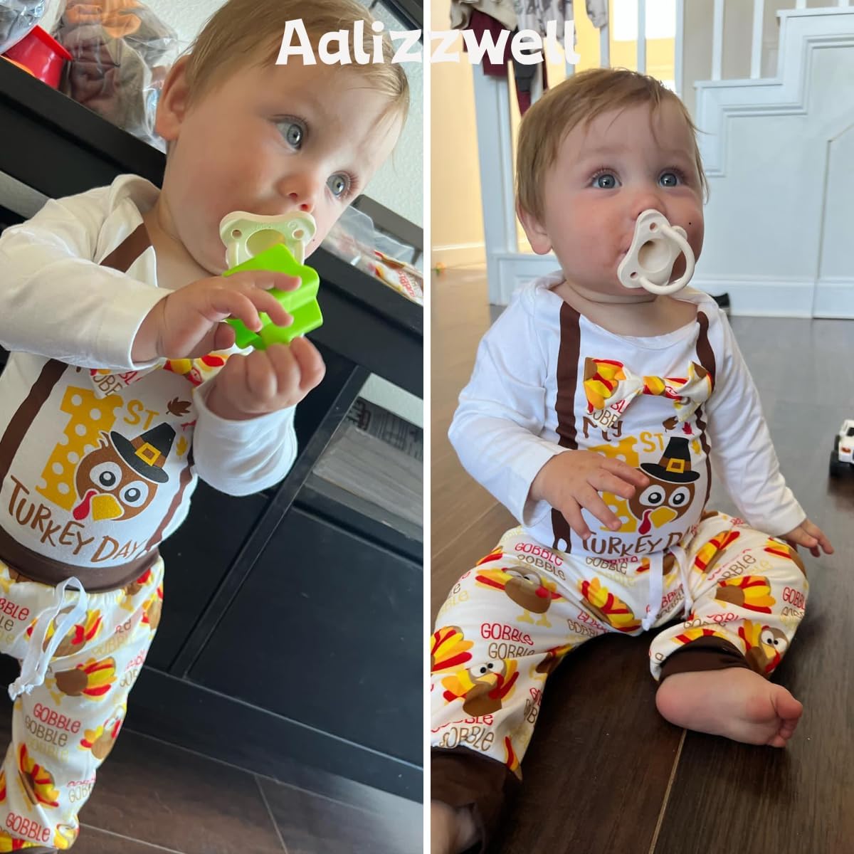 Aalizzwell Newborn Baby Boys Christmas Outfit